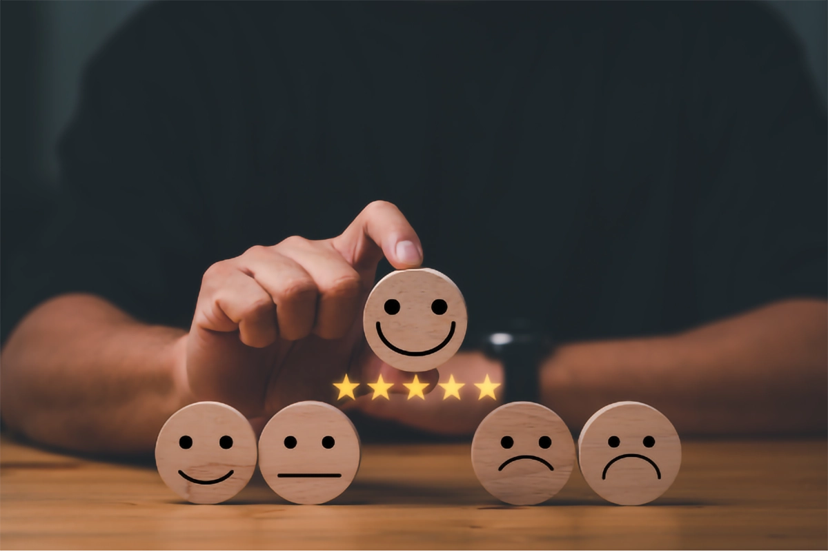 a person giving feedback